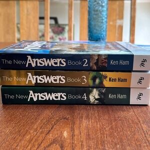 Lot of 3 The New Answers Book 2 3 & 4 Ken Ham Creation Homeschool Apologetics